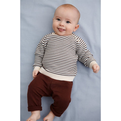 FUB Baby Purlrib Blouse Ecru/Glacier/Maroon 2