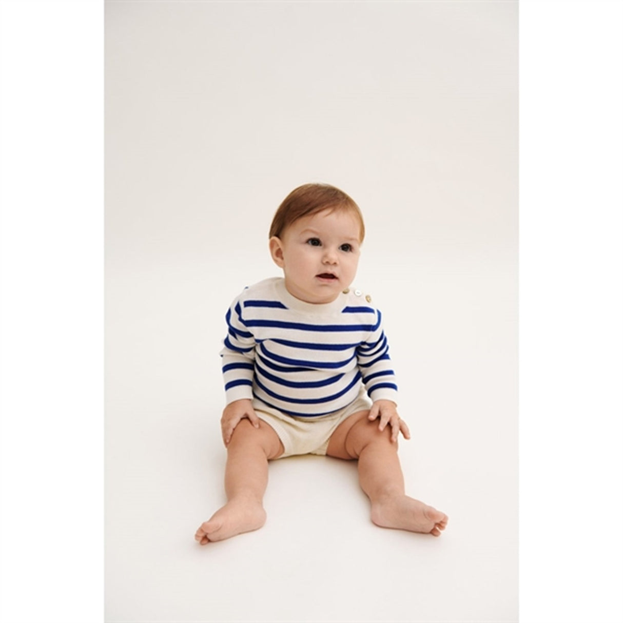 FUB Baby Blouse Ecru/Cobolt 2