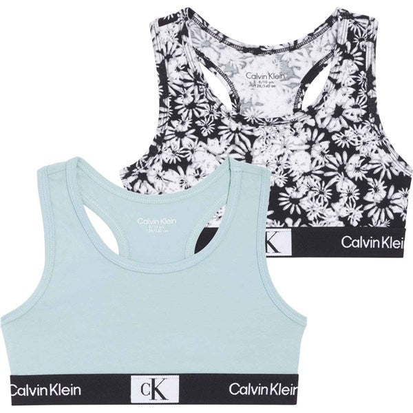 Calvin Klein Bralette 2-Pack Halofloralblackaop/Pericloud