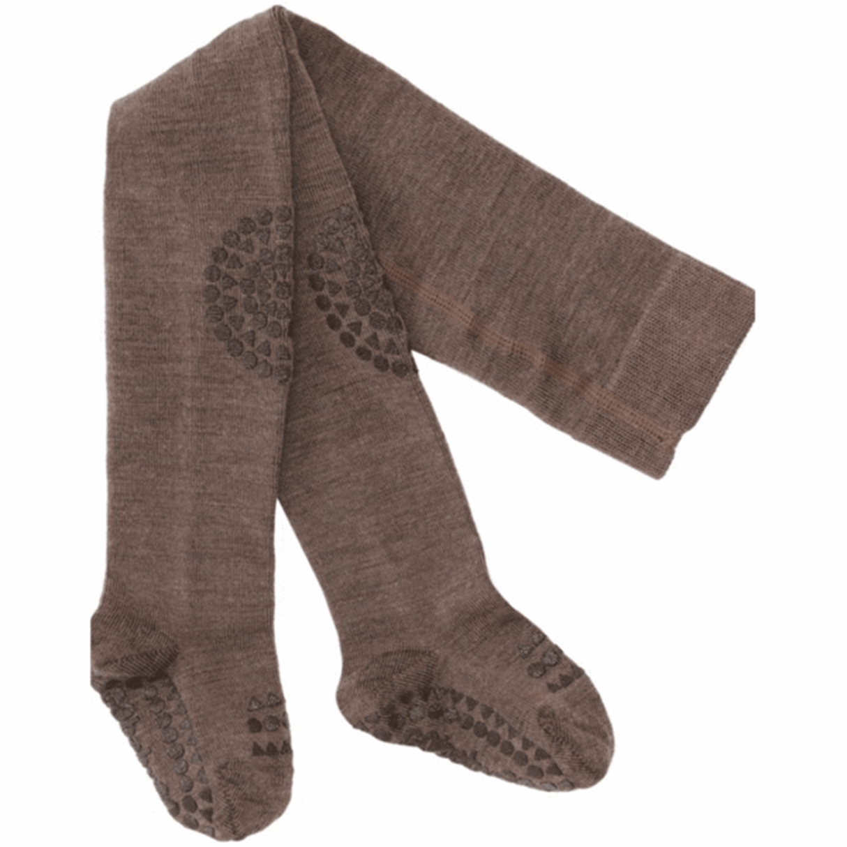 GObabyGO Crawling Tights Wool Brown Melange