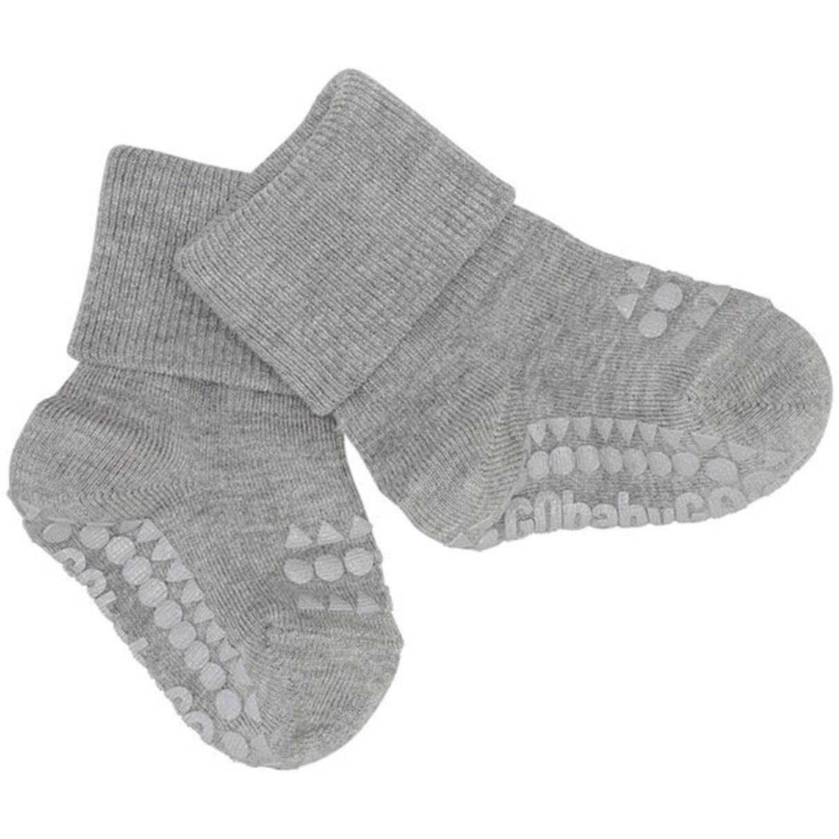 GObabyGO Bamboo Socks Antislip Grey Melange