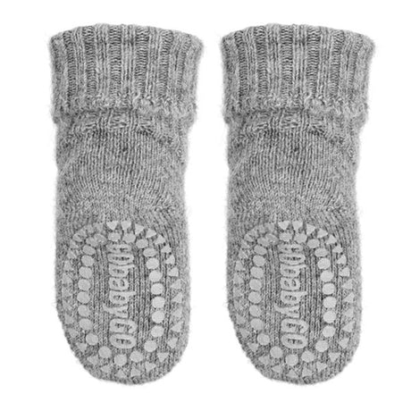 GObabyGO Alpaca Non-Slip Socks Grey Melange