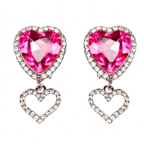 Great Pretenders Boutique Heart Jewel Clip On Earrings