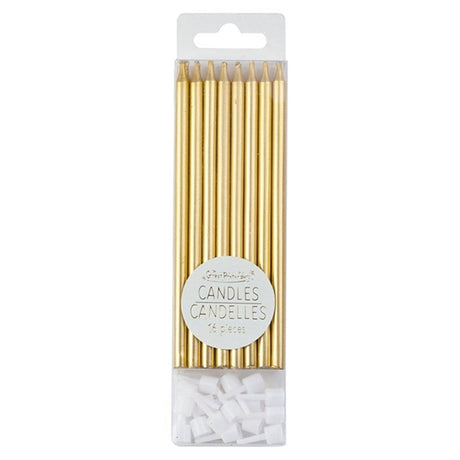 Great Pretenders Birthday Candles Metallic Gold