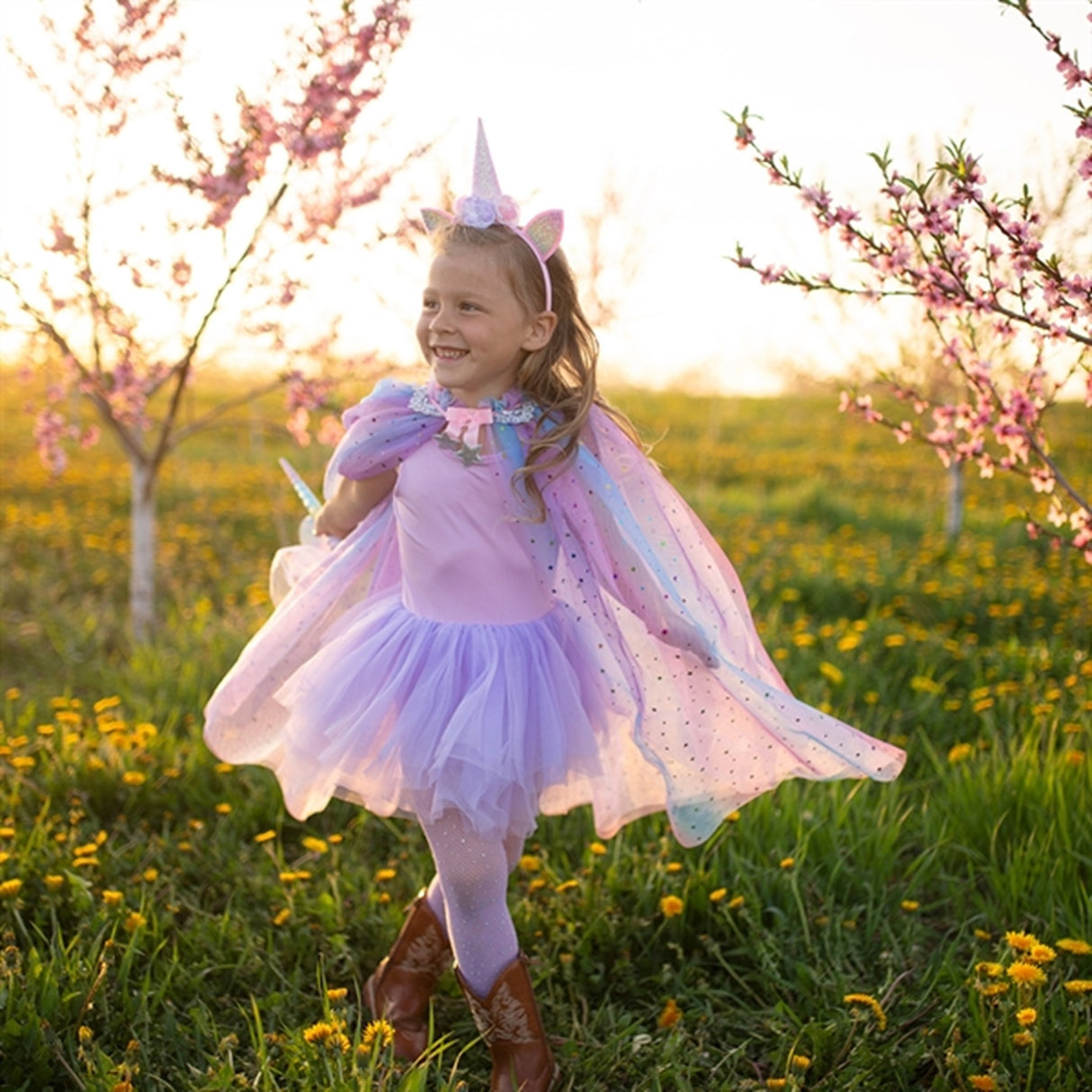 Great Pretenders Rainbow Unicorn Cape & Headband