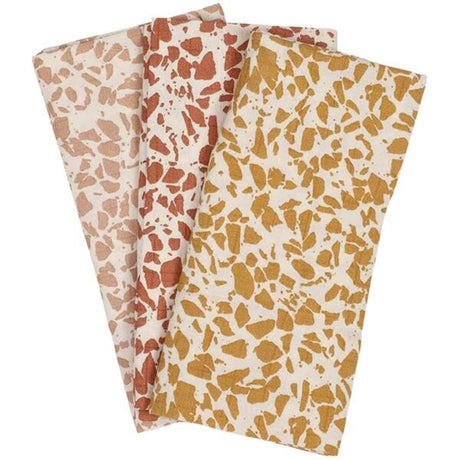 Haps Nordic Sui Muslin Cloths 3-pack Warm Terrazzo