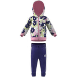 adidas Flower Print Zip Hoodie Set