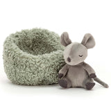 Jellycat Hibernating Mouse in Nest 12 cm