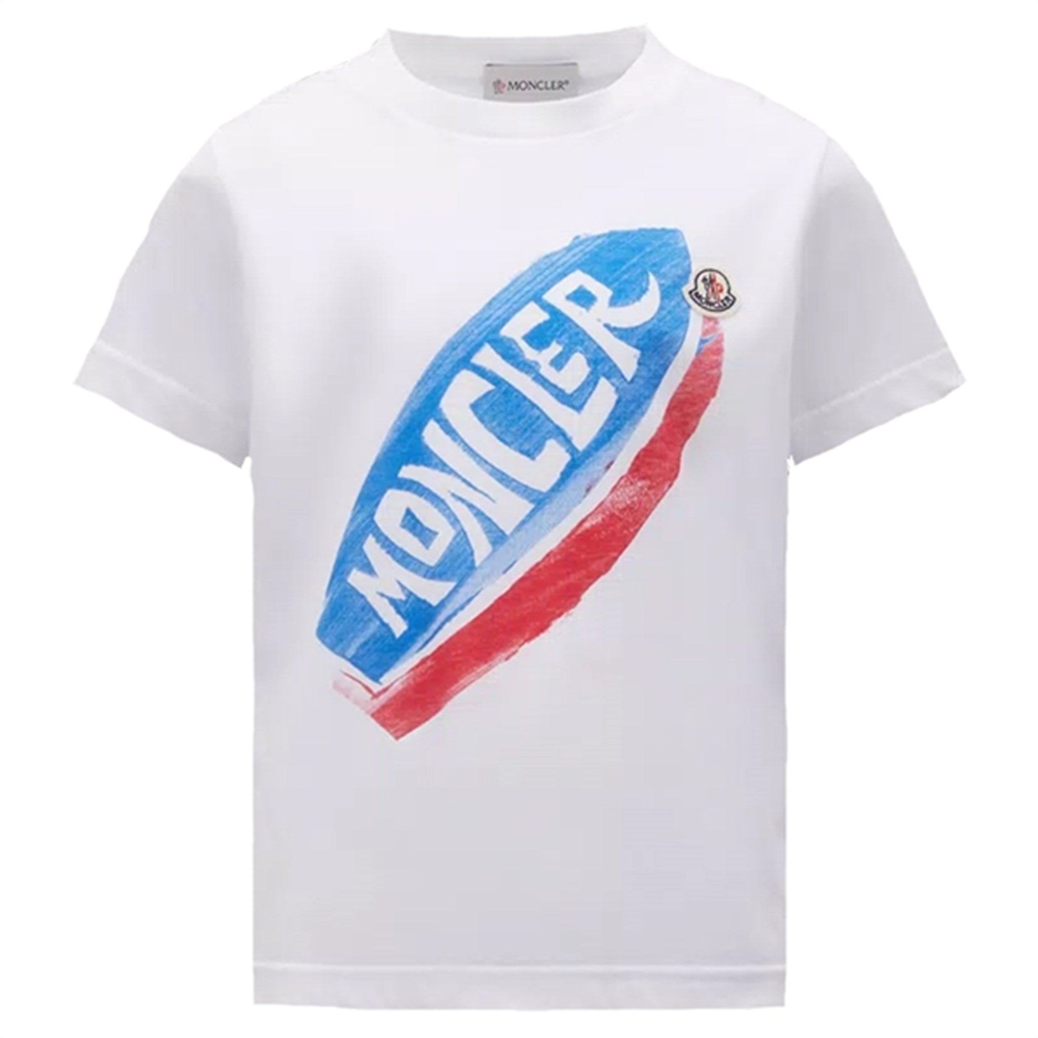Moncler T-Shirt White & Light Blue