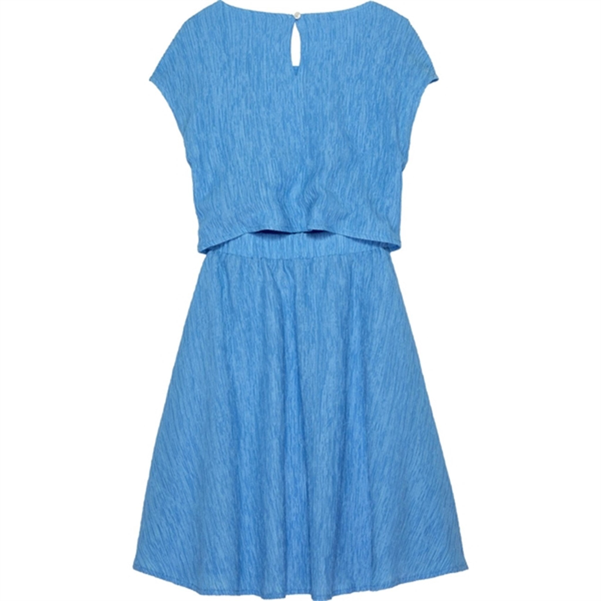 Calvin Klein Crinkle Fit Flare Dress Blue Crush 2