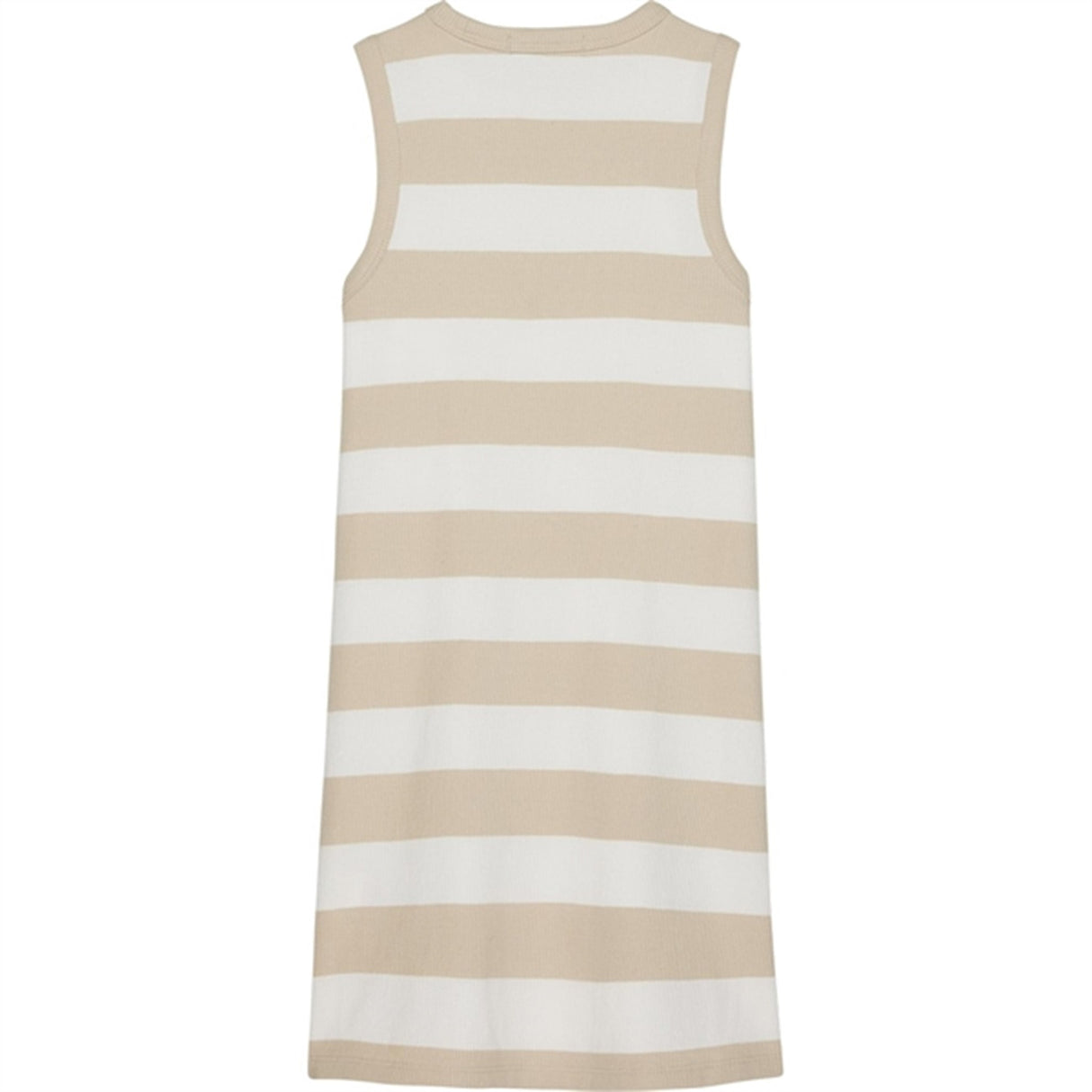 Calvin Klein Rib Dress Bright White/Classic Beige 2