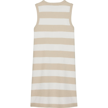 Calvin Klein Rib Dress Bright White/Classic Beige 2