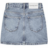 Calvin Klein A Line Denim Skirt Salt Pepper Light 2