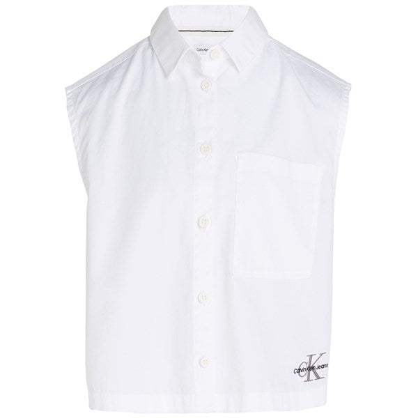 Calvin Klein Monogram Sleeveless Shirt Bright White