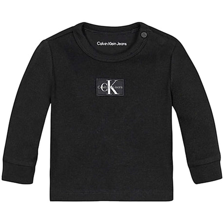 Calvin Klein Monogram Rib L/S T-Shirt Ck Black