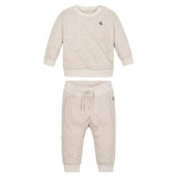 Calvin Klein Soft Quiltet Sweatsuit Beige Heather