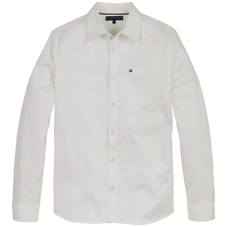 Tommy Hilfiger Stretch Twill Tonal Logo Shirt White