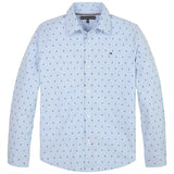 Tommy Hilfiger Mini Print Oxford Shirt Shoreside Blue