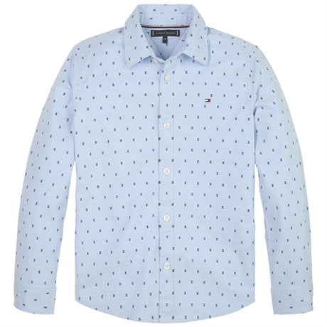 Tommy Hilfiger Mini Print Oxford Shirt Shoreside Blue