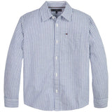 Tommy Hilfiger Hemp Relaxed Shirt Dark Blue Stripe