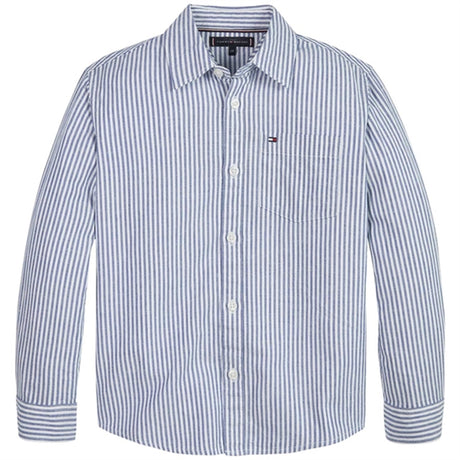 Tommy Hilfiger Hemp Relaxed Shirt Dark Blue Stripe