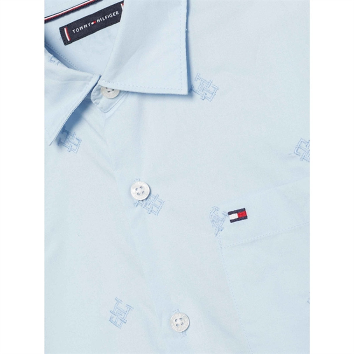 Tommy Hilfiger Monogram Embroidery Shirt Calm Blue 2