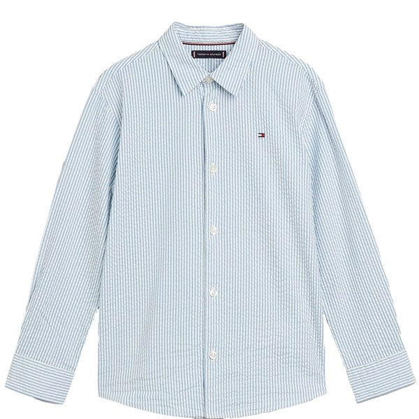 Tommy Hilfiger Seersucker Stripes Shirt Blue Spell Stripe