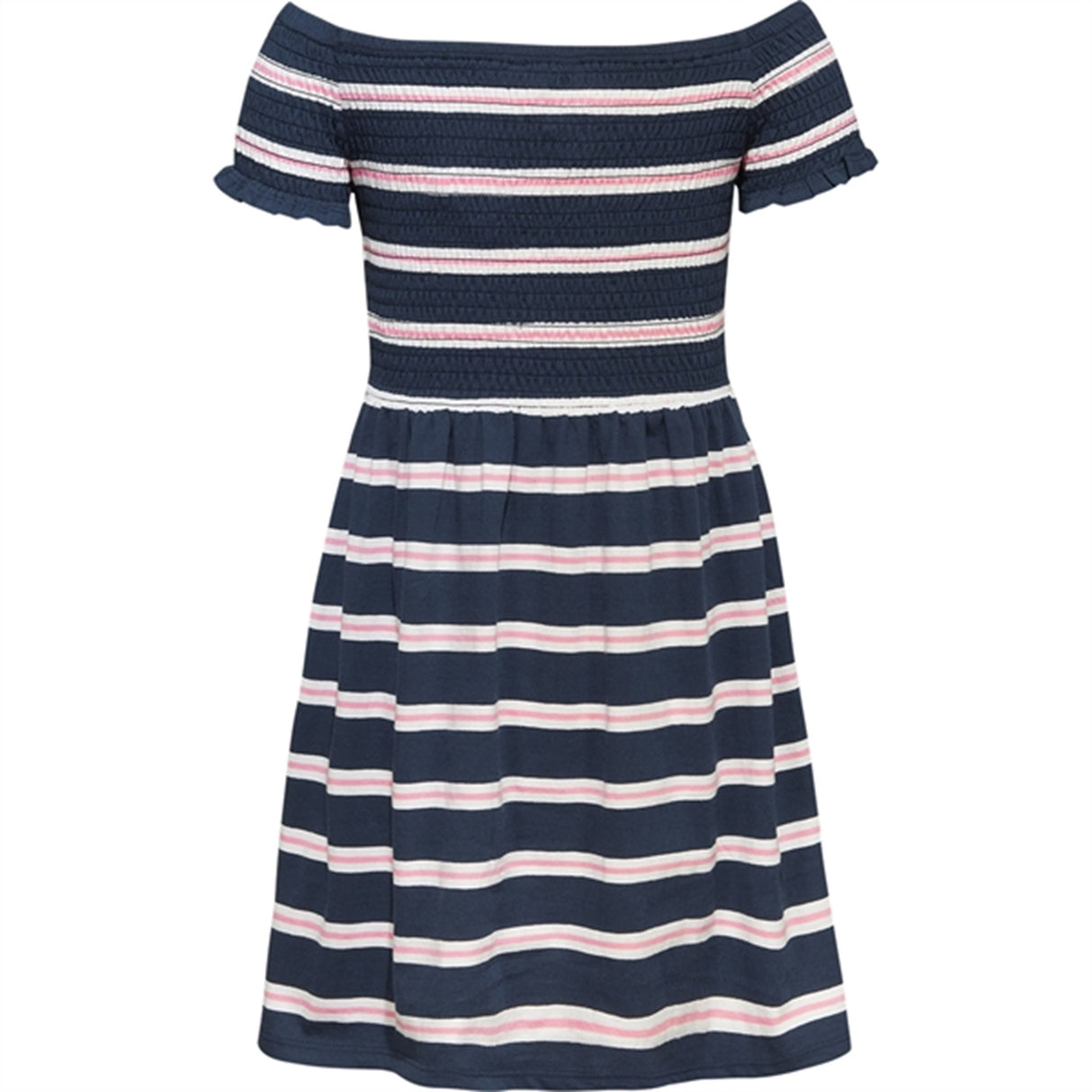 Tommy Hilfiger Smocked Kjole Twilight Navy Fresh Pink Stripe 2