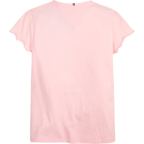 Tommy Hilfiger Essential Ruffle Sleeve T-shirt Faint Pink 2