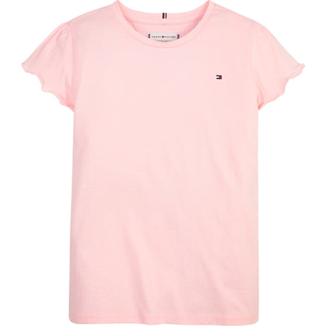 Tommy Hilfiger Essential Ruffle Sleeve T-shirt Faint Pink