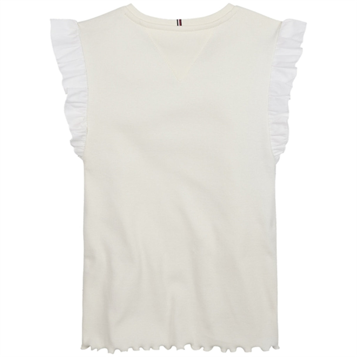 Tommy Hilfiger Ruffle Rib Tank Top White 2