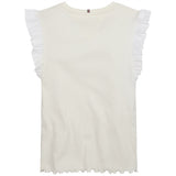 Tommy Hilfiger Ruffle Rib Tank Top White 2