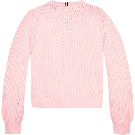 Tommy Hilfiger Crochet Cardigan Faint Pink 2