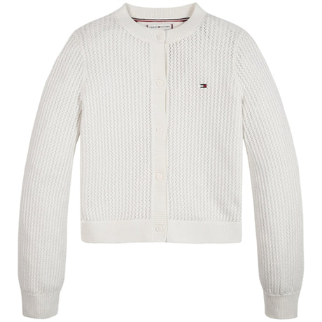 Tommy Hilfiger Crochet Cardigan Ancient White