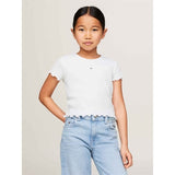 Tommy Hilfiger Essential Rib Blouse White 4