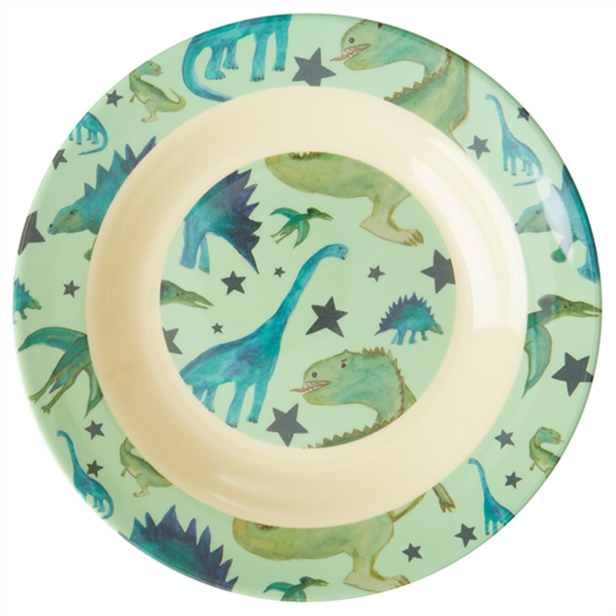 RICE Dino Print Melamine Childrens Bowl