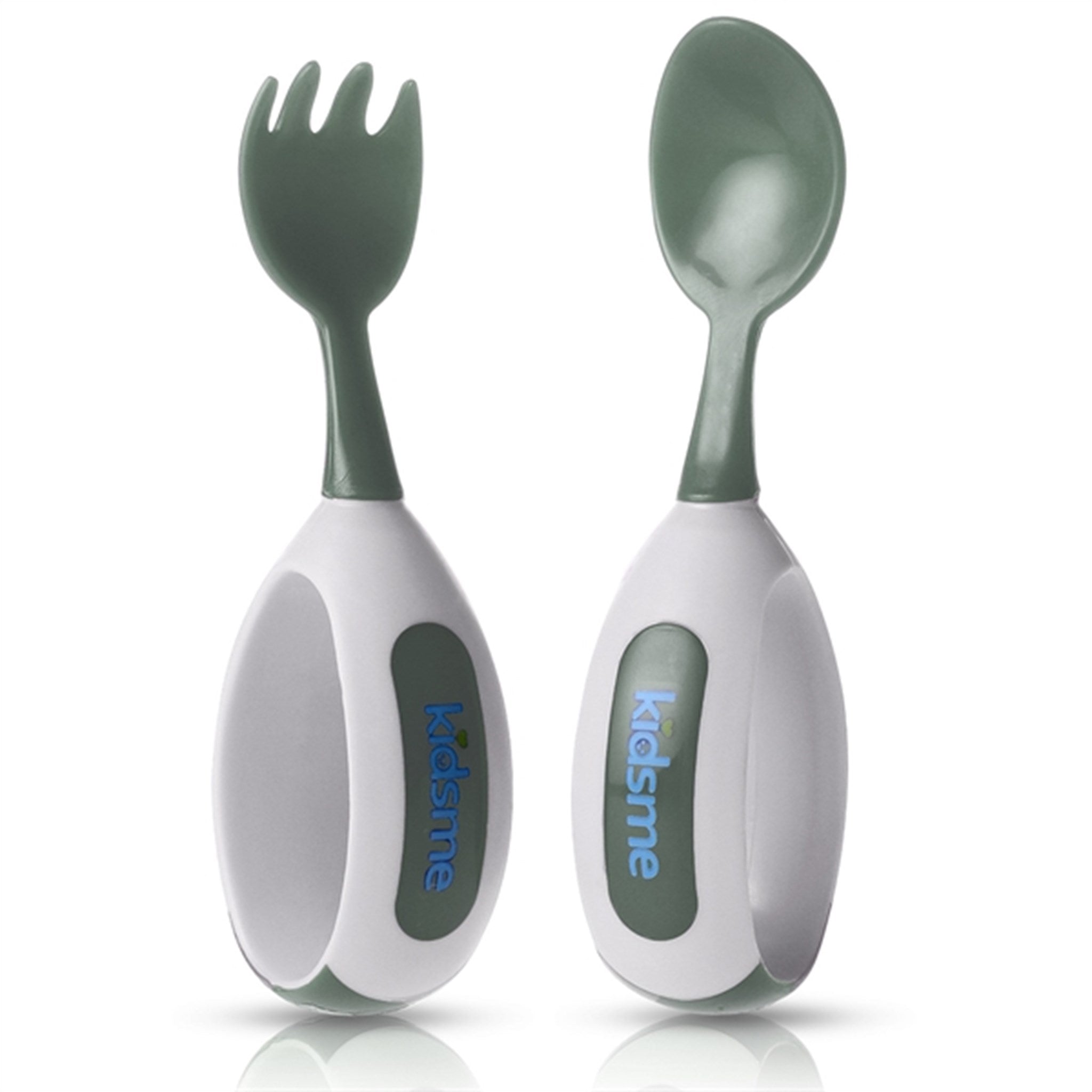 Kidsme Fork and Spoon Set Green