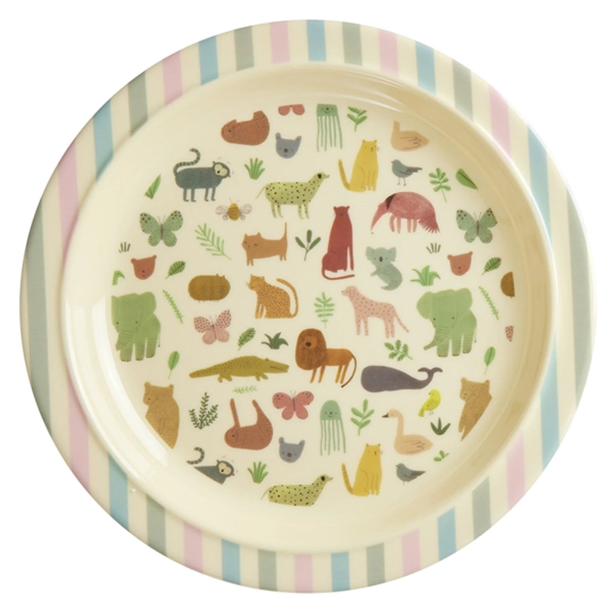 RICE Sweet Jungle Print Melamine Childrens Plate