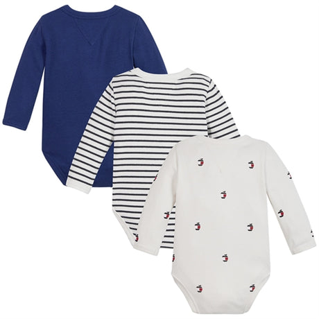 Tommy Hilfiger Baby Body Gift Box 3-Pack Pilot Blue 2