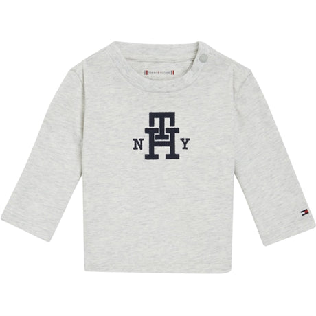 Tommy Hilfiger Baby Monogram Blouse New Light Grey Heather