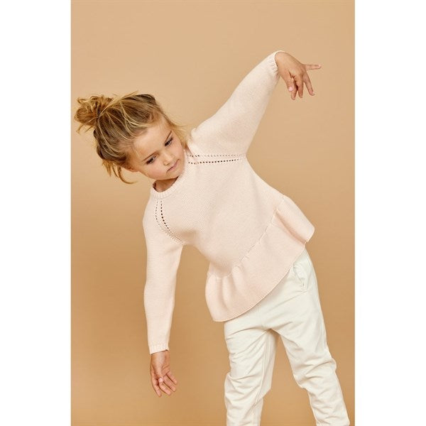 Copenhagen Colors Soft Pink Strik Pullover w. Frills 3