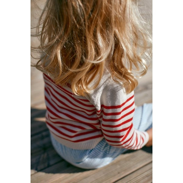 Copenhagen Colors Cream/Red Combi Strik Sailor Sweater Stripe 6