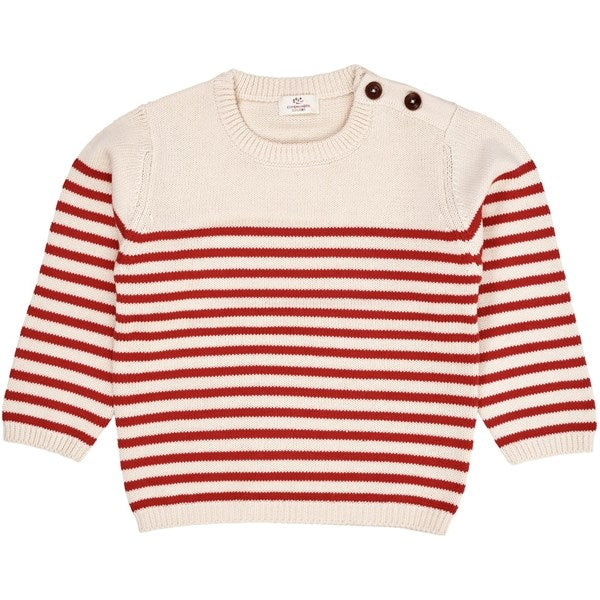 Copenhagen Colors Cream/Red Combi Strik Sailor Sweater Stripe