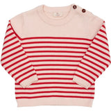 Copenhagen Colors Dusty Rose/Red Comb. Strik Sailor Stripe Sweater