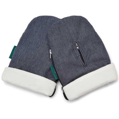 KongWalther Østerbro Baby Carriage Mittens Blue Denim