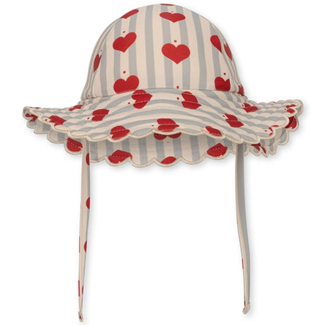 Konges Sløjd Amour Blue Stripe Baie Scallop UV Sun Hat