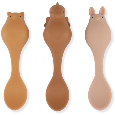 Konges Sløjd Baby Friends Spoon Silicone Rose Caramel