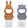 Konges Sløjd Silicone Fruit Pacifier Bunny Quicksilver/Caramel