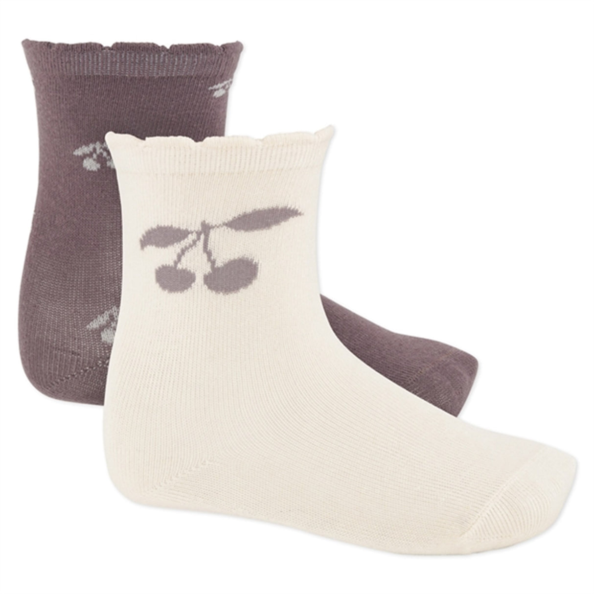 Konges Sløjd Jacquard Socks Frill 2-pack Mon Grand Cherry