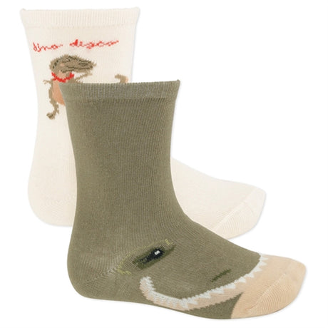 Konges Sløjd Jacquard Socks 2-pack Dino